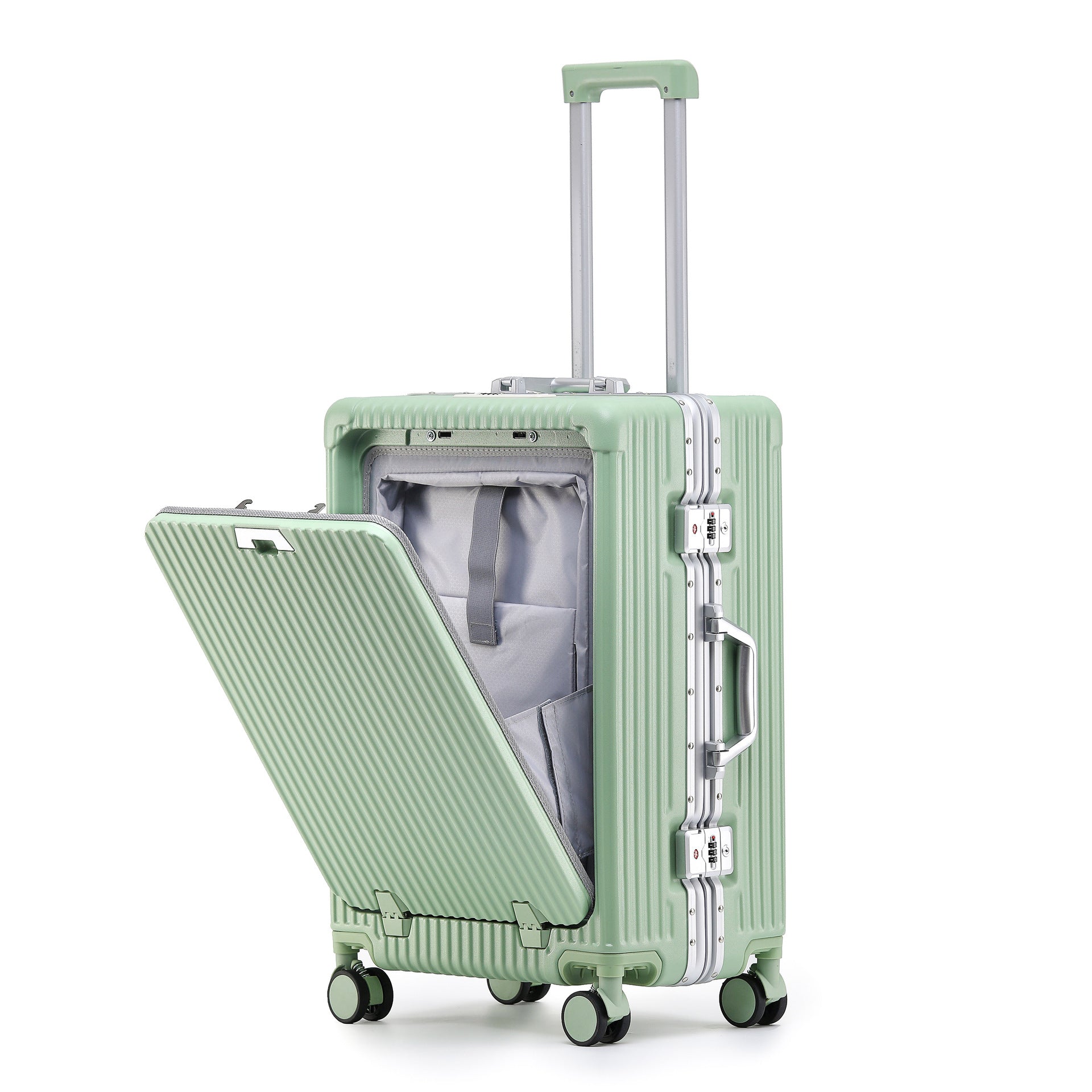 Multi-functional Aluminum Frame Travel Suitcase
