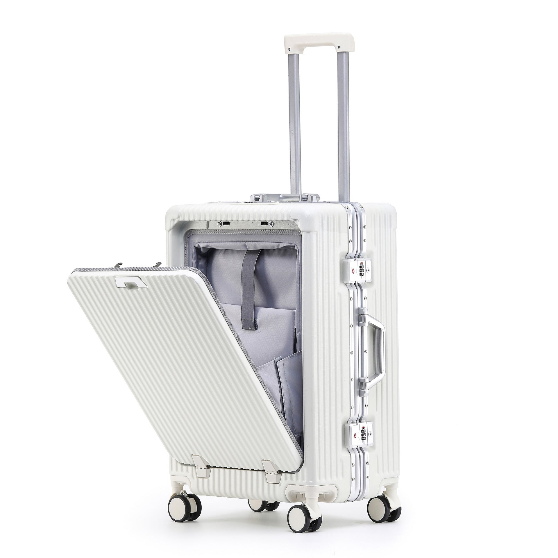 Multi-functional Aluminum Frame Travel Suitcase