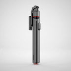 Black and red selfie stick on a white background