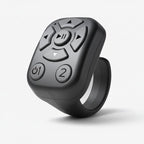 ScrollPro™ Hands-Free TikTok Remote Ring with Bluetooth control; ABS, black/white/pink variants, 29×32×21mm.