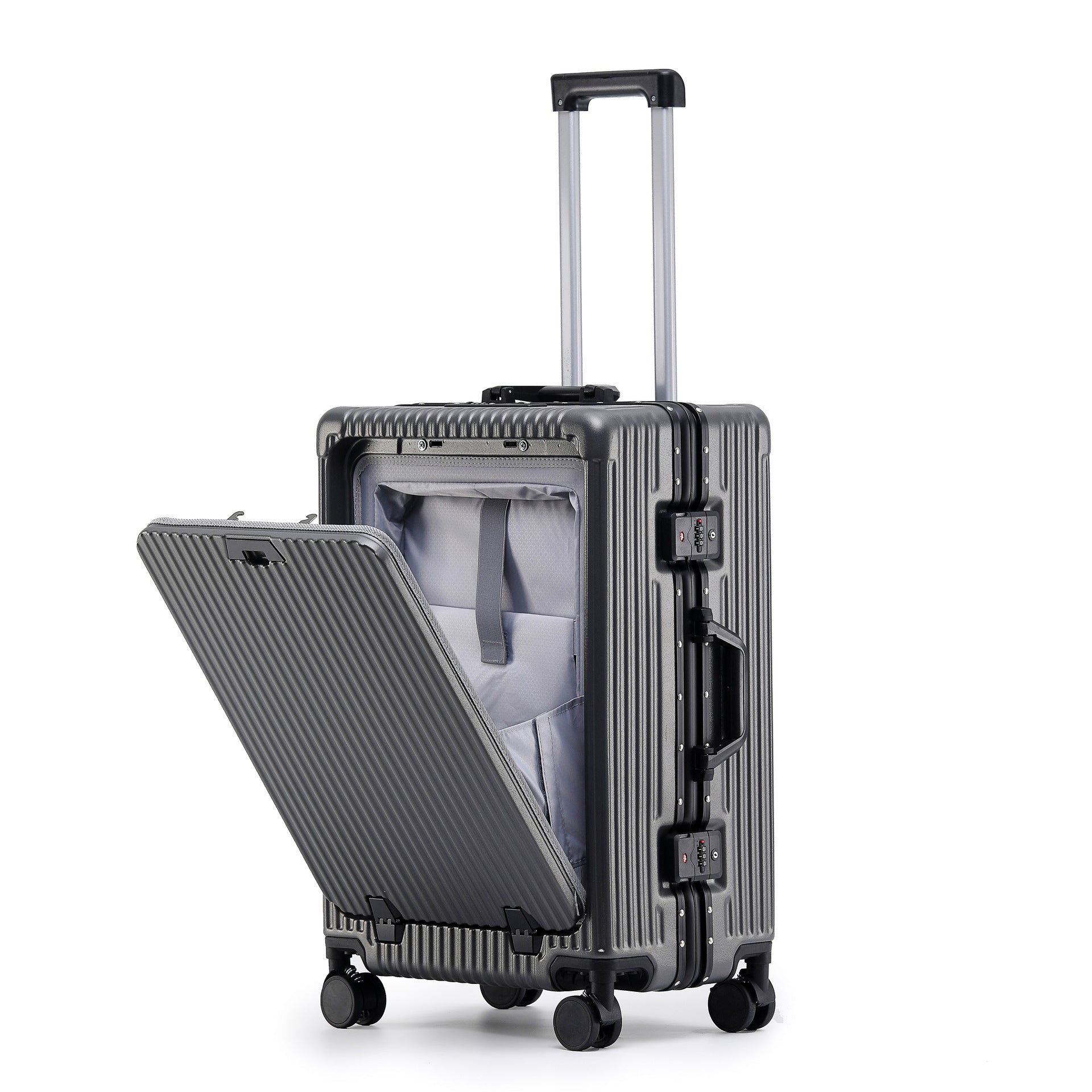 Multi-functional Aluminum Frame Travel Suitcase