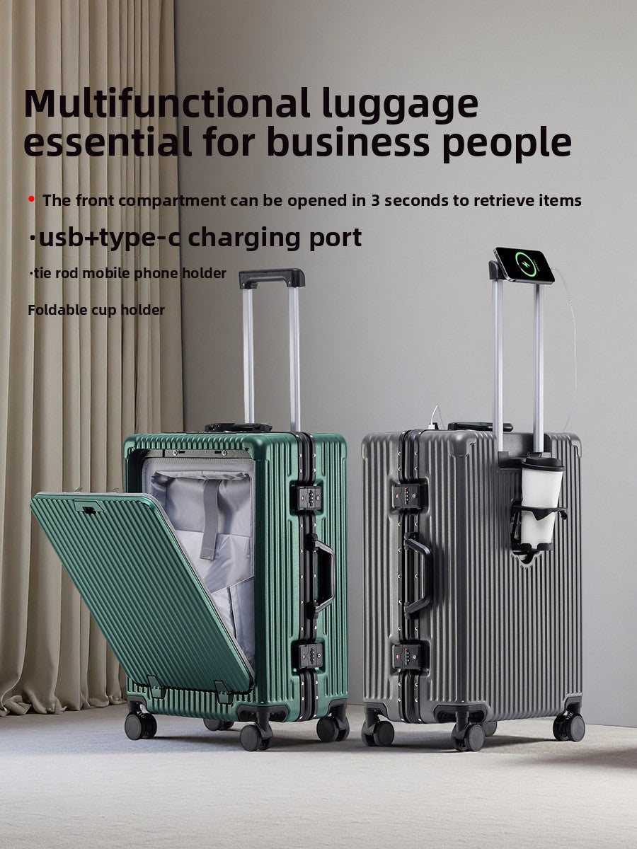 Multi-functional Aluminum Frame Travel Suitcase