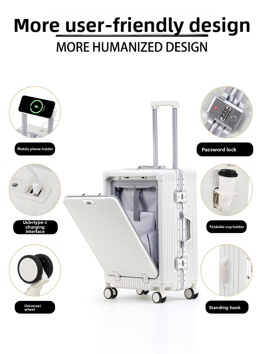 Multi-functional Aluminum Frame Travel Suitcase